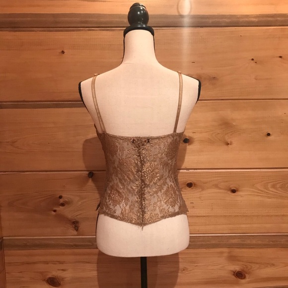 Sparkly Gold Lace Tank- Size M - Picture 4 of 6